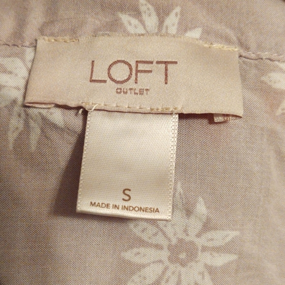 Loft Pullover 1/4 Button Blouse - Picture 2 of 7